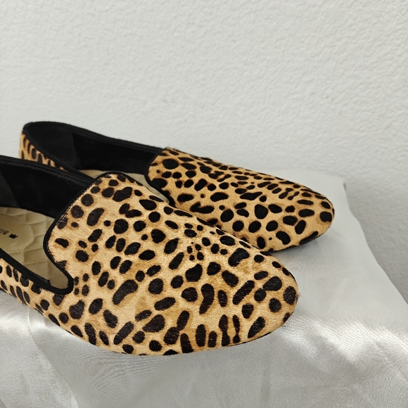 Birdies The Starling Leopard Slip On Genuine Calf hair Loafers Size 8.5 Women's - Picture 5 of 14